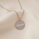 Handcrafted 925 Silver Personalized Engraved Round Necklace